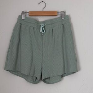 Sage Green Waffle Shorts